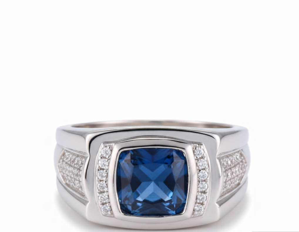 italian designed sterling silver ring with blue zircon the classic elegance ring italian designed sterling silver ring with blue zircon the classic elegance ring