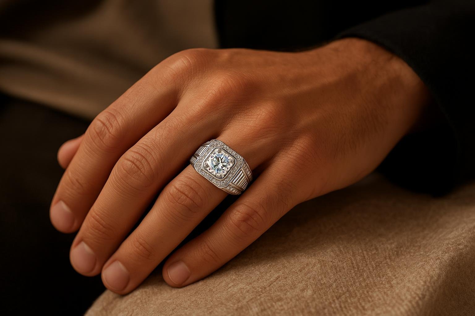 Italian-Designed Ring with Moissanite - The Brilliant Elegance Ring italian designed sterling silver ring with moissanite the brilliant elegance ring