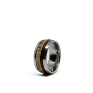 classic & elegant stainless steel ring the "dual tone" ring