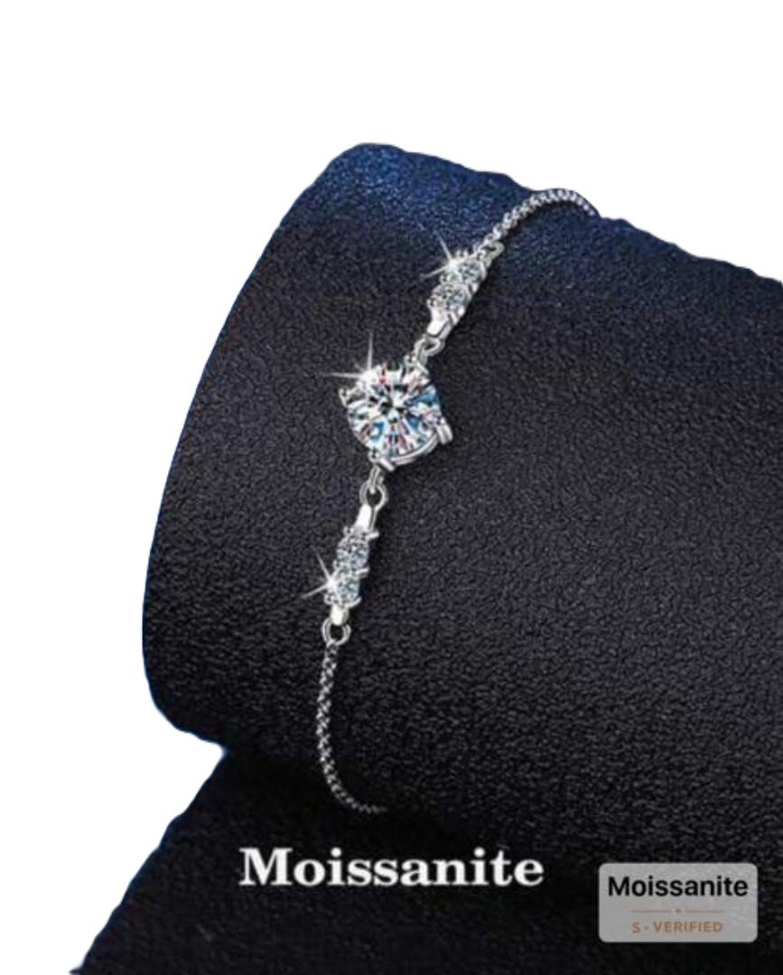 sweet & versatile 925 silver 1 carat blue moissanite bracelet sweet & versatile 925 silver 1 carat blue moissanite bracelet
