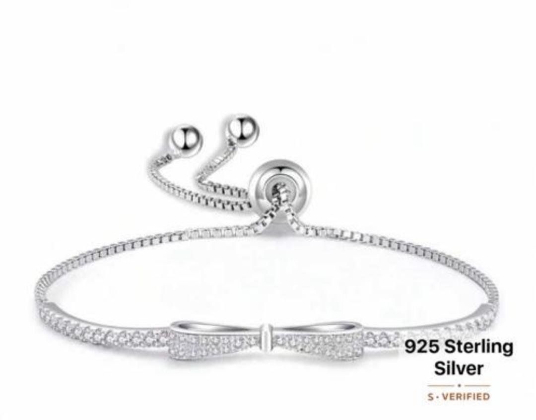 exquisite 925 sterling silver micro paved zirconia bow bracelet exquisite 925 sterling silver micro paved zirconia bow bracelet