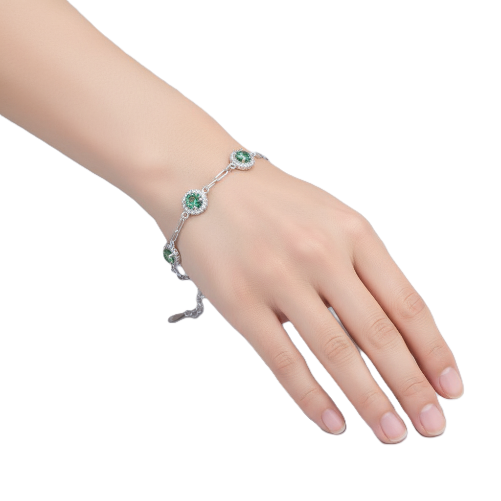 luxury 925 silver moissanite fashion station bracelet luxury 925 silver moissanite fashion station bracelet