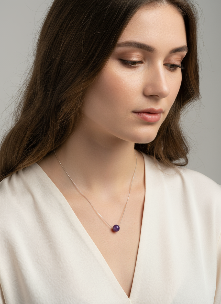 the signature 925 collection: amethyst, sterling silver & gold plated classics necklace