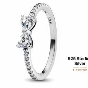 Dainty Bow Ring with White Cubic Zirconia Pave