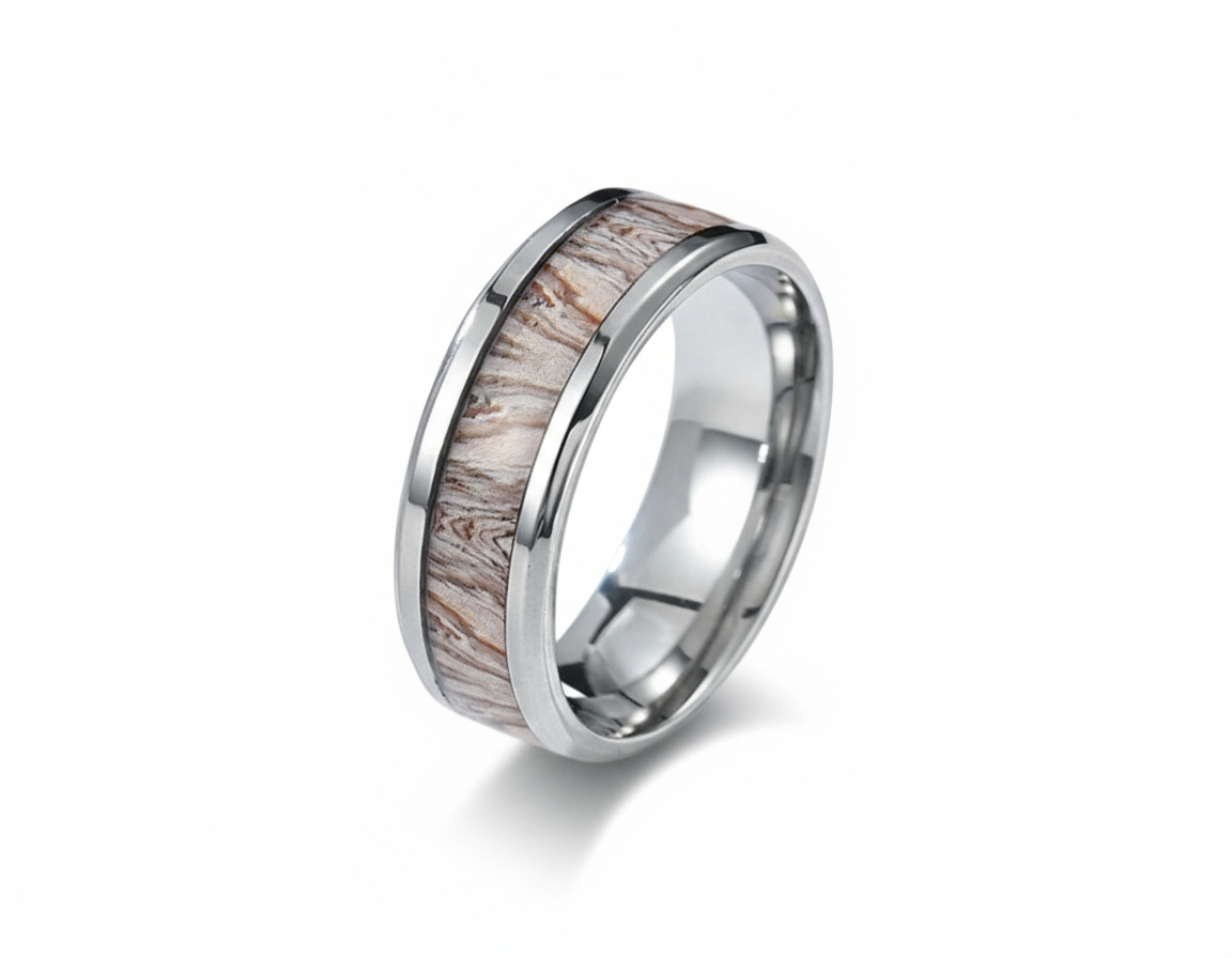 Whispering Grove Stainless Steel Ring
