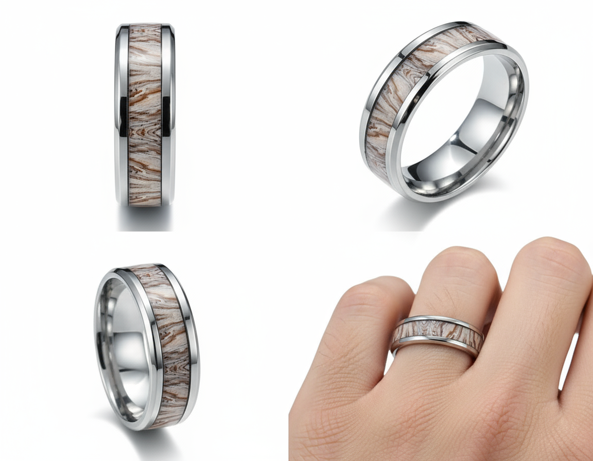 Whispering Grove Stainless Steel Ring - Image 2