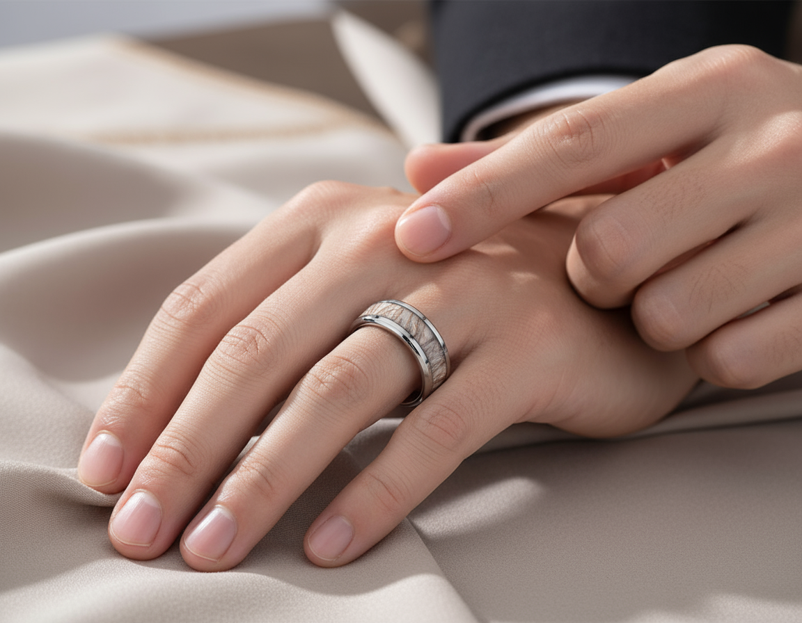 Whispering Grove Stainless Steel Ring - Image 4