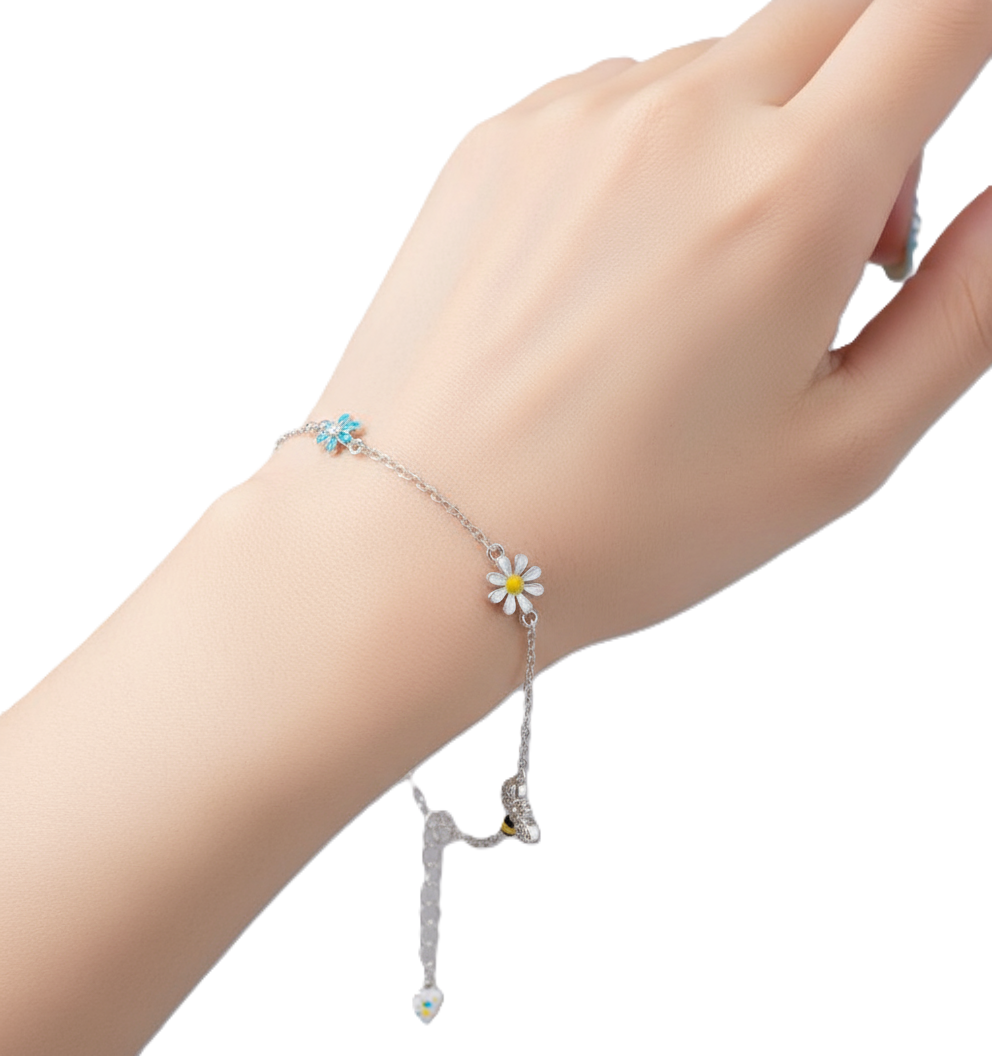 Fresh & Sweet Colourful Flower & Bee Bracelet - Image 3