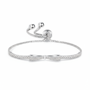 Exquisite Micro-Paved Zirconia Bow Bracelet